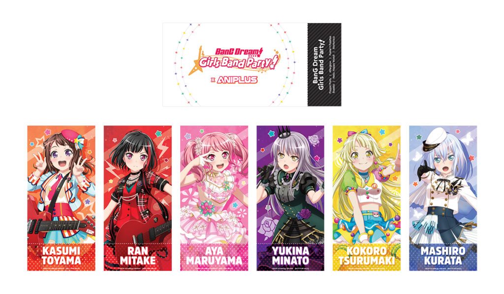 BanG Dream! Girls Band Party! X ANIPLUS Cafe Ticket Designs
