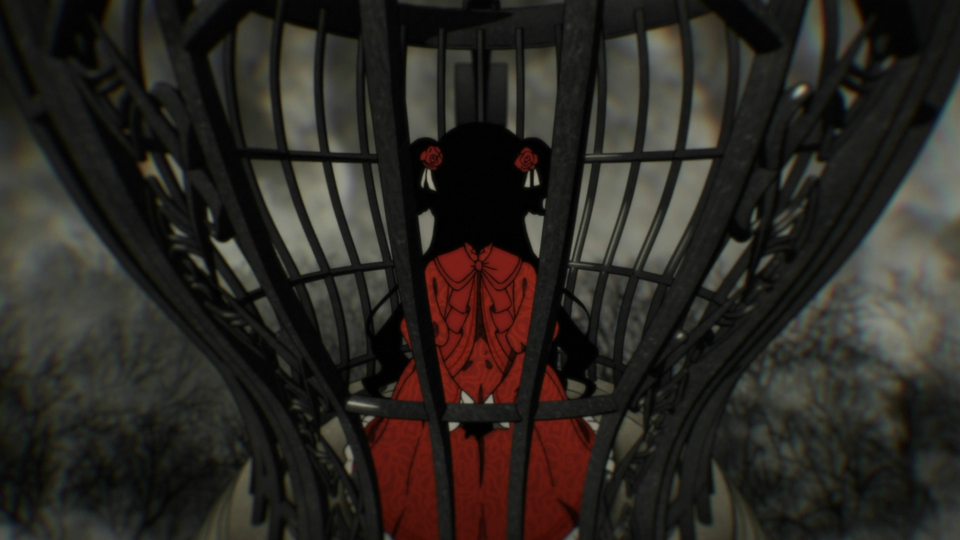 Shadows House episode 6 Kate in a bird cage