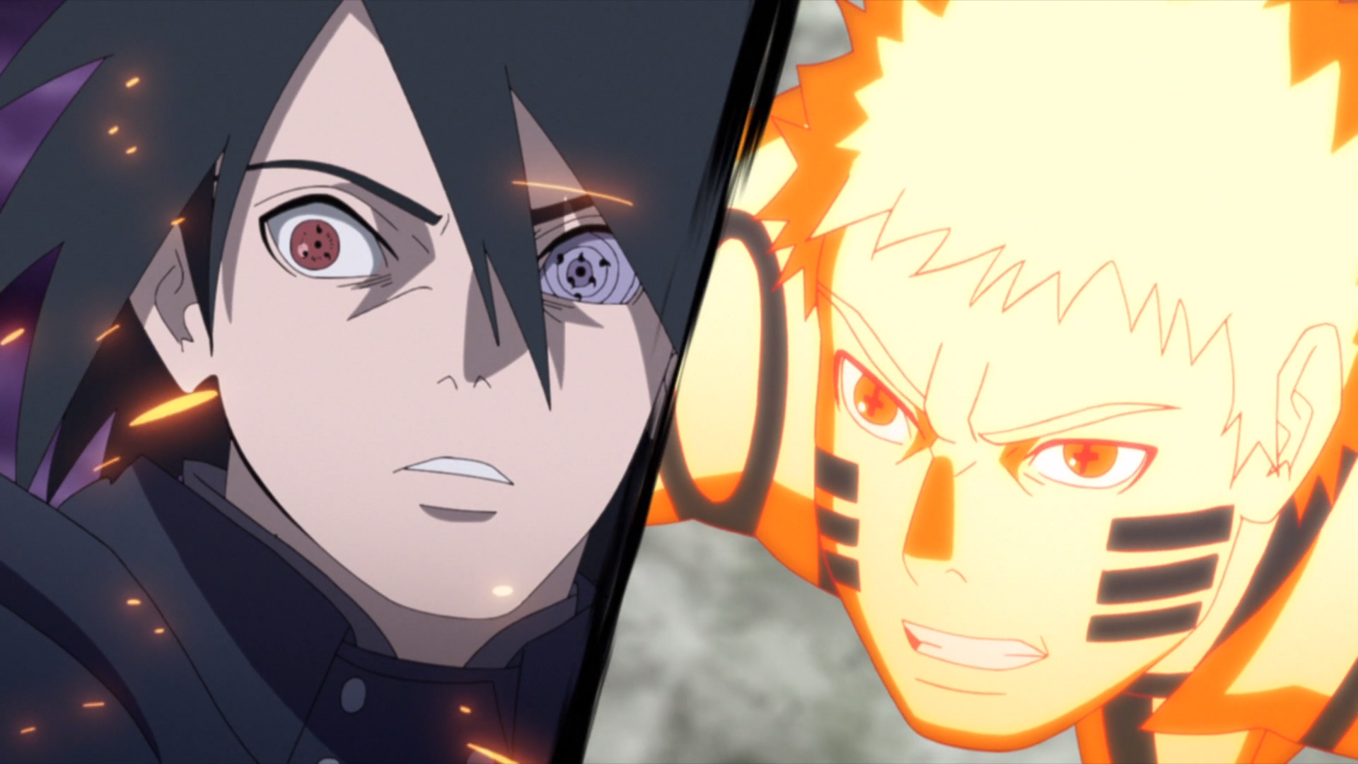 Naruto and Sasuke vs Momoshiki  Boruto: Naruto Next Generations 