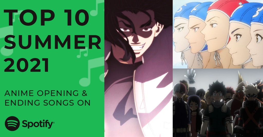 Top 10 Summer 2021 Anime Openings/Endings on Spotify