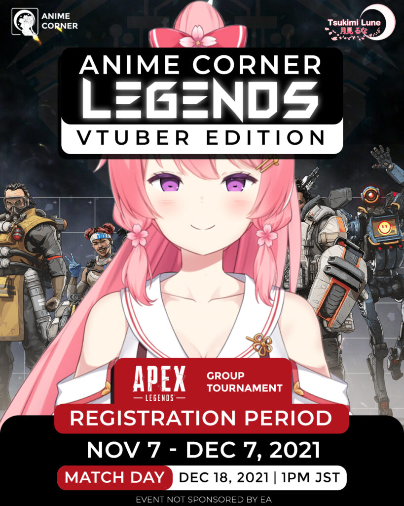Anime Corner Legends Apex VTuber Tournament Registration Open