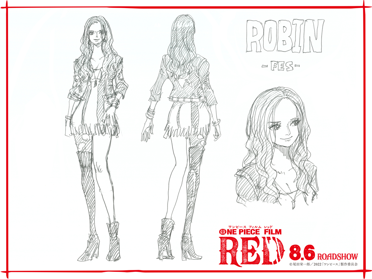 one piece red designs robin
