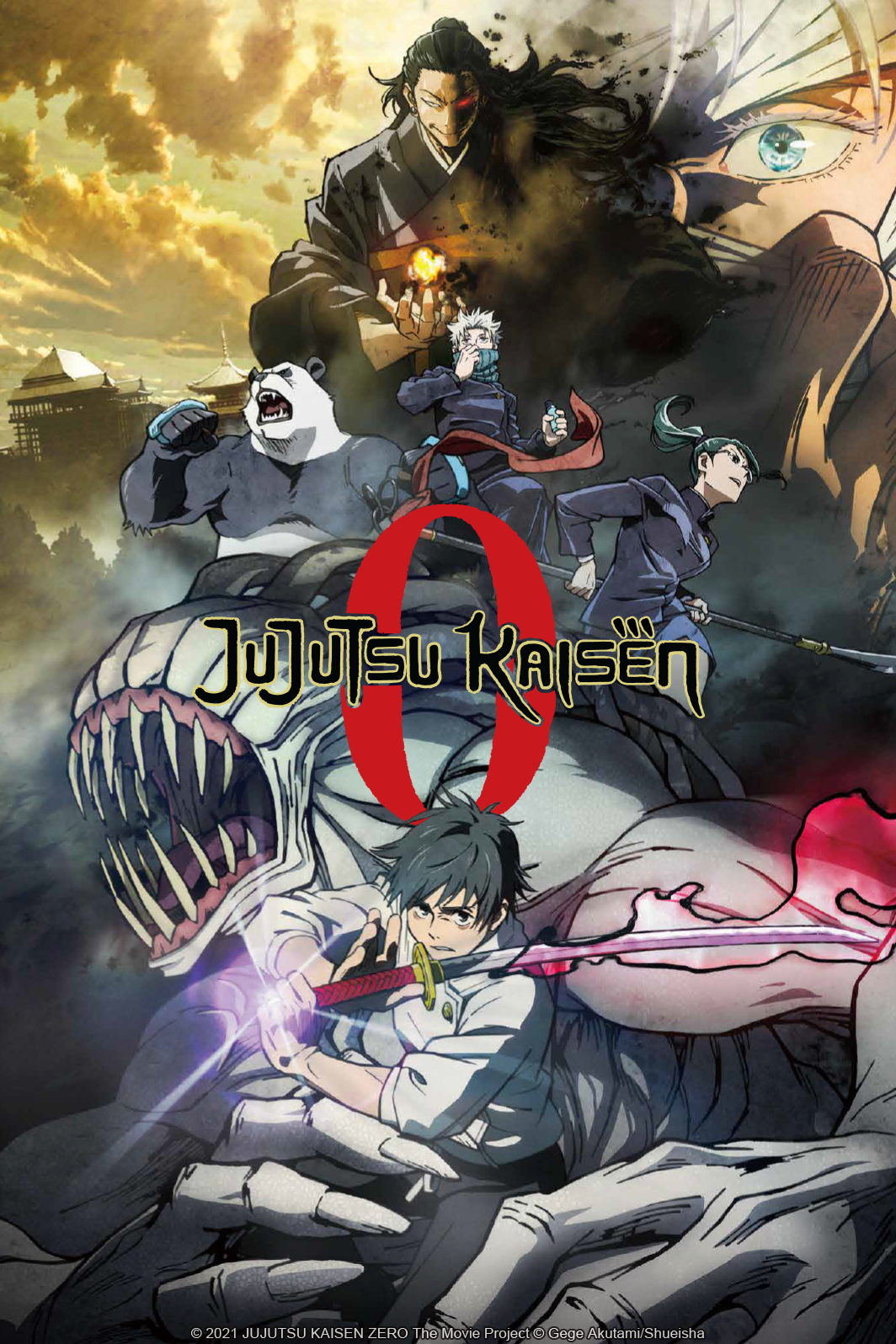 jujutsu kaisen 0 movie streaming on crunchyroll key visual