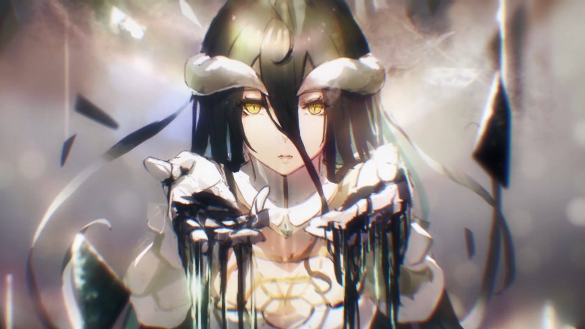 Overlord Albedo Drawing Kawaii Anime, overlord albedo, black Hair,  monochrome, fictional Character png | PNGWing