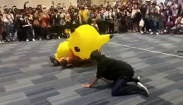 Anime and Cosplay Expo ACX 2023 T-Rex Dino VS Pikachu 
