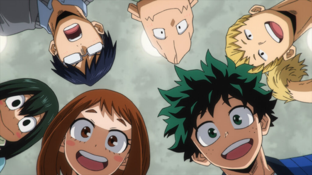 featured image of my members of class 1-A from my hero academia original episode "UA heroes battle"