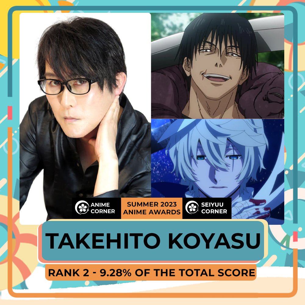 summer 2023 anime awards best male seiyuu takehito koyasu