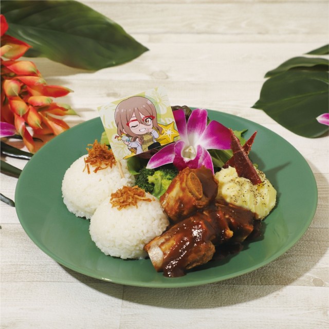 Lycoris Recoil Hawaiian Cafe and Diner' Mizuku spare ribs plate